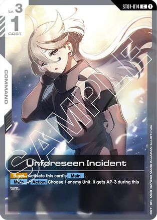 Unforeseen Incident - Starter Deck 01 Heroic Beginnings (ST01-014) | Grognard Games