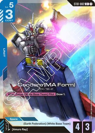 Gundam (MA Form) (C+) - Starter Deck 01 Heroic Beginnings (ST01-002) Holofoil