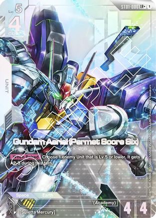 Gundam Aerial (Permet Score Six) (LR+) - Starter Deck 01 Heroic Beginnings (ST01-006) Holofoil | Grognard Games