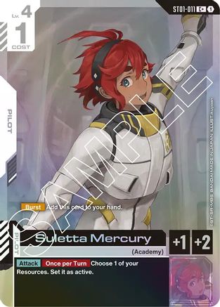 Suletta Mercury (C+) - Starter Deck 01 Heroic Beginnings (ST01-011) Holofoil