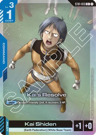 Kai's Resolve (C+) - Starter Deck 01 Heroic Beginnings (ST01-013) Holofoil