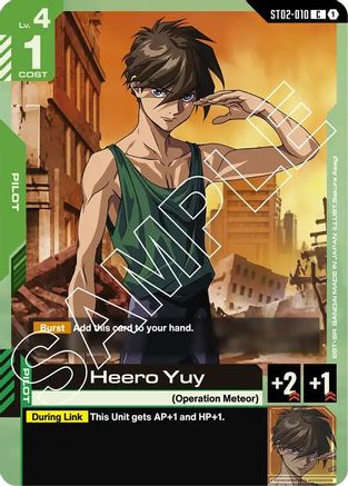 Heero Yuy - Starter Deck 02 Wings of Advance (ST02-010) | Grognard Games
