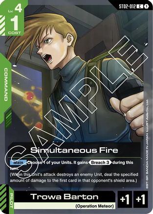 Simultaneous Fire - Starter Deck 02 Wings of Advance (ST02-012) | Grognard Games