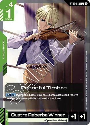 Peaceful Timbre - Starter Deck 02 Wings of Advance (ST02-013) | Grognard Games