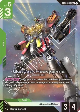 Gundam Heavyarms (C+) - Starter Deck 02 Wings of Advance (ST02-003) Holofoil