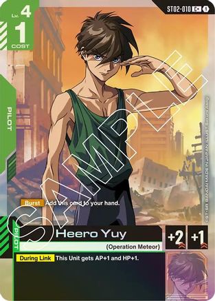 Heero Yuy (C+) - Starter Deck 02 Wings of Advance (ST02-010) Holofoil | Grognard Games