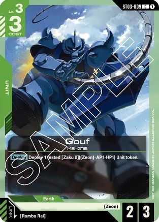 Gouf - Starter Deck 03 Zeons Rush (ST03-009) | Grognard Games