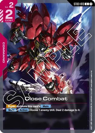 Close Combat - Starter Deck 03 Zeons Rush (ST03-013) | Grognard Games