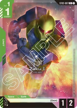 Zaku I (C+) - Starter Deck 03 Zeons Rush (ST03-007) Holofoil