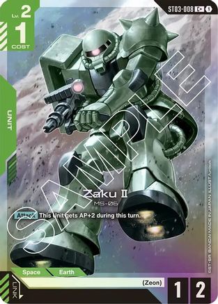 Zaku II (C+) - Starter Deck 03 Zeons Rush (ST03-008) Holofoil
