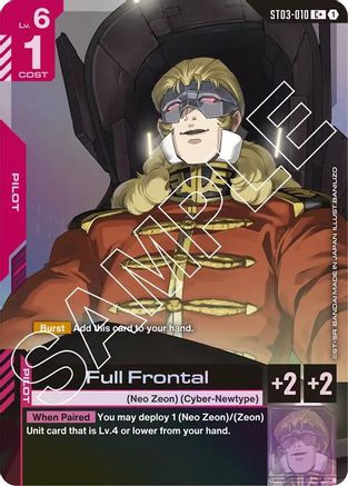 Full Frontal (C+) - Starter Deck 03 Zeons Rush (ST03-010) Holofoil | Grognard Games