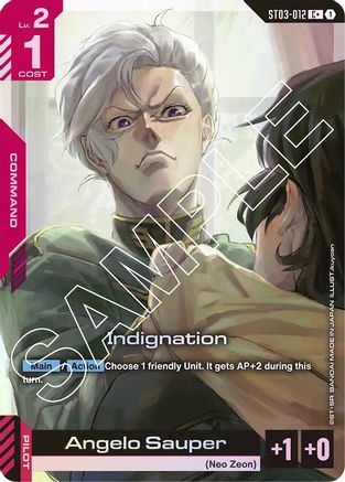 Indignation (C+) - Starter Deck 03 Zeons Rush (ST03-012) Holofoil | Grognard Games