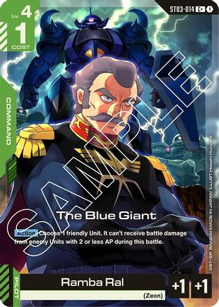 The Blue Giant (C+) - Starter Deck 03 Zeons Rush (ST03-014) Holofoil