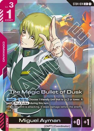 The Magic Bullet of Dusk (C+) - Starter Deck 04 SEED Strike (ST04-014) Holofoil