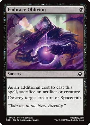 Embrace Oblivion (EOE-098) - Edge of Eternities Foil | Grognard Games