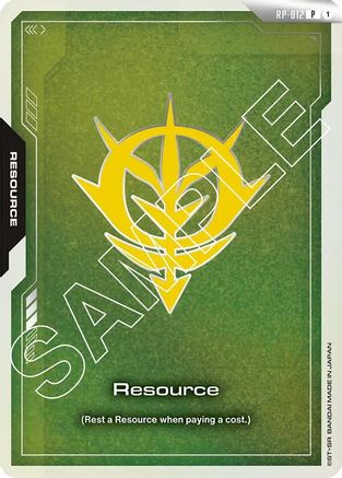 Resource (RP-012) (Zeon Force) - Promotional Resource Tokens (RP-012) Holofoil | Grognard Games