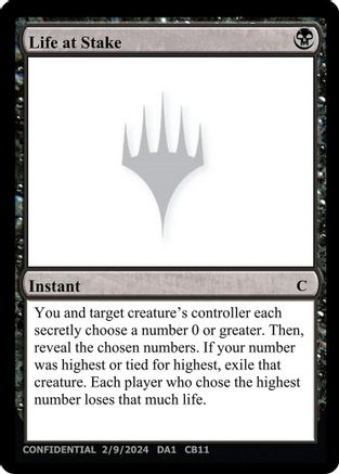 Life at Stake (-) - Un-Known Event Playtest Cards | Grognard Games