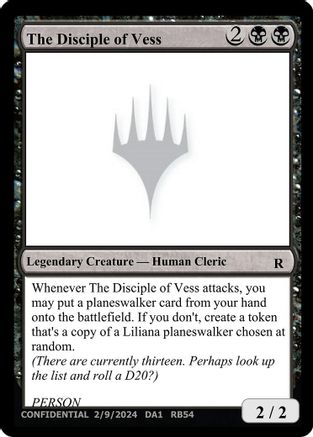 The Disciple of Vess (-) - Un-Known Event Playtest Cards | Grognard Games