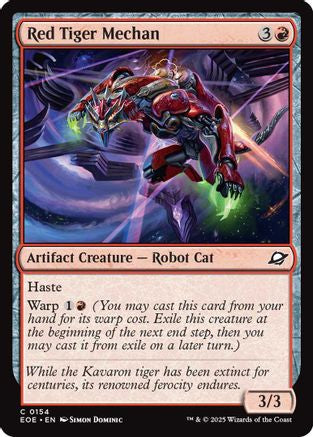 Red Tiger Mechan (EOE-154) - Edge of Eternities Foil | Grognard Games