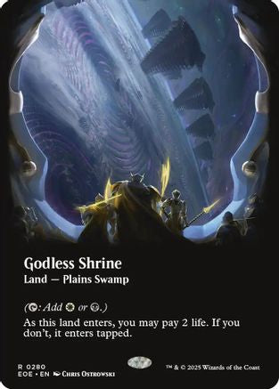 Godless Shrine (Borderless) (EOE-280) - Edge of Eternities Foil | Grognard Games