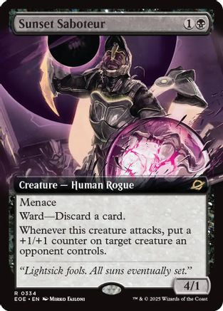 Sunset Saboteur (Extended Art) (EOE-334) - Edge of Eternities Foil | Grognard Games
