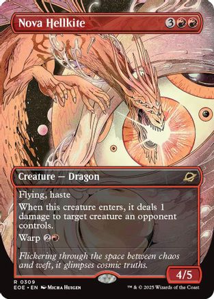 Nova Hellkite (Borderless) (EOE-309) - Edge of Eternities Foil | Grognard Games