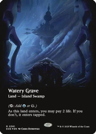 Watery Grave (Borderless) (Galaxy Foil) (EOE-381) - Edge of Eternities Foil | Grognard Games