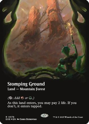 Stomping Ground (Borderless) (Galaxy Foil) (EOE-378) - Edge of Eternities Foil | Grognard Games