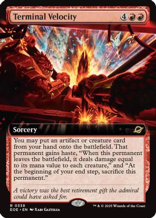 Terminal Velocity (Extended Art) (EOE-338) - Edge of Eternities Foil | Grognard Games