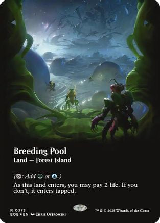 Breeding Pool (Borderless) (Galaxy Foil) (EOE-373) - Edge of Eternities Foil | Grognard Games