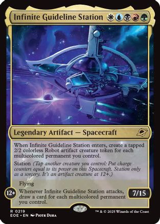 Infinite Guideline Station (EOE-219) - Edge of Eternities Foil | Grognard Games