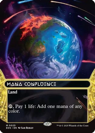 Mana Confluence (0025) (Borderless) (EOS-025) - Edge of Eternities: Stellar Sights Foil | Grognard Games