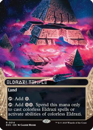 Eldrazi Temple (0014) (Borderless) (EOS-014) - Edge of Eternities: Stellar Sights Foil | Grognard Games