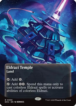 Eldrazi Temple (0059) (Borderless) (EOS-059) - Edge of Eternities: Stellar Sights Foil | Grognard Games