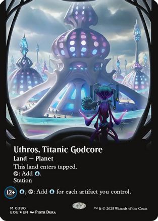 Uthros, Titanic Godcore (Borderless) (Galaxy Foil) (EOE-380) - Edge of Eternities Foil | Grognard Games
