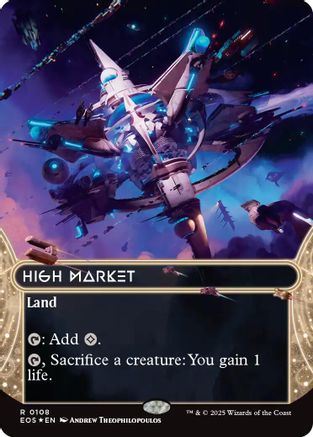 High Market (0108) (Borderless) (Galaxy Foil) (EOS-108) - Edge of Eternities: Stellar Sights Foil | Grognard Games