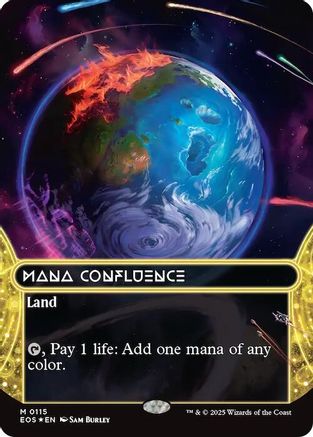 Mana Confluence (0115) (Borderless) (Galaxy Foil) (EOS-115) - Edge of Eternities: Stellar Sights Foil | Grognard Games