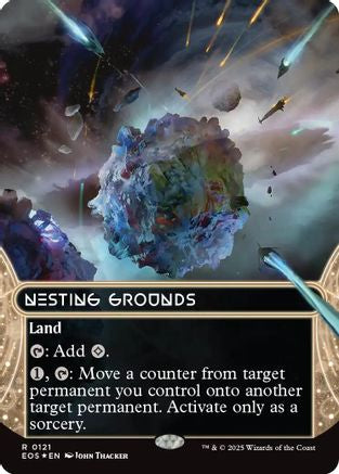 Nesting Grounds (0121) (Borderless) (Galaxy Foil) (EOS-121) - Edge of Eternities: Stellar Sights Foil | Grognard Games