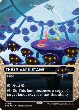 Thespian's Stage (0134) (Borderless) (Galaxy Foil) (EOS-134) - Edge of Eternities: Stellar Sights Foil | Grognard Games
