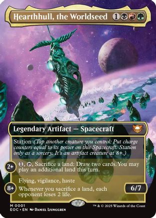 Hearthhull, the Worldseed (Borderless) (EOC-001) - Commander: Edge of Eternities Foil | Grognard Games
