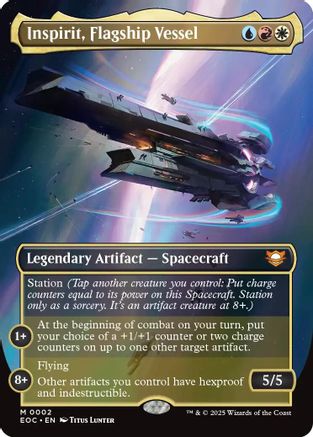 Inspirit, Flagship Vessel (Borderless) (EOC-002) - Commander: Edge of Eternities | Grognard Games