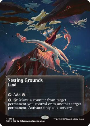 Nesting Grounds (0166) (Borderless) (Galaxy Foil) (EOS-166) - Edge of Eternities: Stellar Sights Foil | Grognard Games