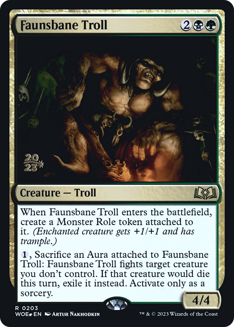 Faunsbane Troll [Wilds of Eldraine Prerelease Promos] | Grognard Games