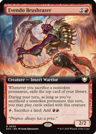Evendo Brushrazer (Extended Art) (EOC-030) - Commander: Edge of Eternities | Grognard Games