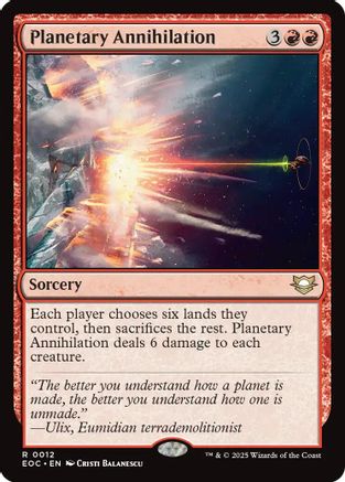 Planetary Annihilation (EOC-012) - Commander: Edge of Eternities | Grognard Games