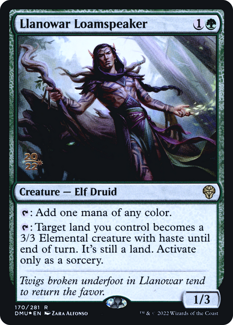 Llanowar Loamspeaker [Dominaria United Prerelease Promos] | Grognard Games