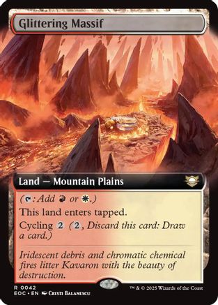 Glittering Massif (Extended Art) (EOC-042) - Commander: Edge of Eternities | Grognard Games