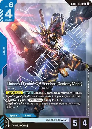 Unicorn Gundam 02 Banshee (Destroy Mode) - Newtype Rising (GD01-003) Holofoil