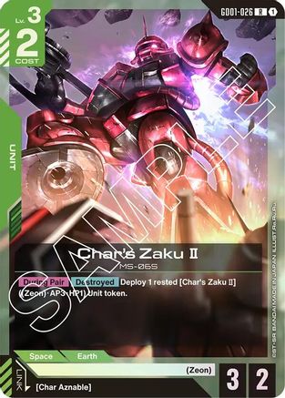 Char's Zaku II - Newtype Rising (GD01-026) Holofoil