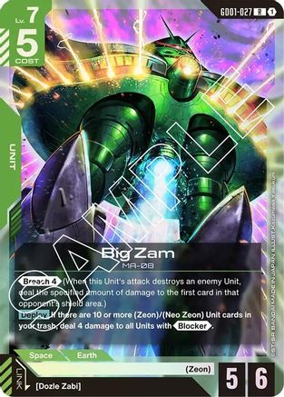 Big Zam - Newtype Rising (GD01-027) Holofoil